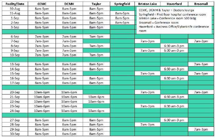 Favorite Fair Schedule